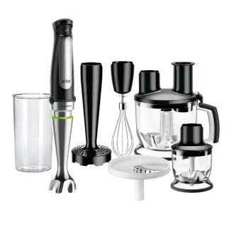 Blender cu băț Braun Multiquick 7 MQ 7087 X, 1000 W, accesorii bogate, control al vitezei, negru