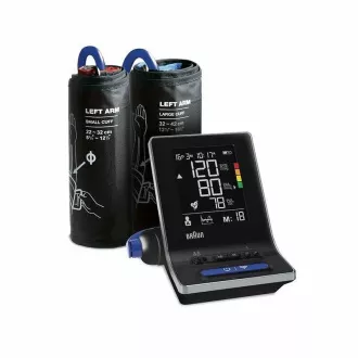 Monitor de tensiune arterială pentru braț Braun ExactFit 5 CONNECT BUA6350, detectarea aritmiei, afișaj LCD, Bluetooth Monitor de tensiune arterială pentru braț Braun ExactFit 5 CONNECT BUA6350, detectarea aritmiei, afișaj LCD, Bluetooth