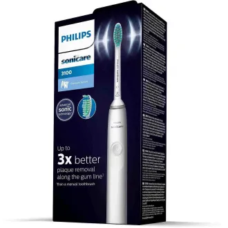 Periuță de dinți electrică Philips Sonicare 3100 HX3671/13, 1 mod, temporizator, senzor de presiune, alb