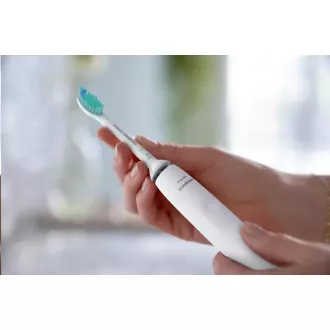 Philips HX3675/13 Set periuță de dinți Sonicare 3100, pentru adulți, 31000 oscilații/min, temporizator, senzor de presiune, alb