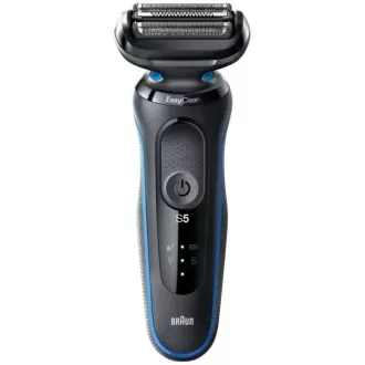 Aparat de ras electric Braun Series 5 51-B1000s, barbă și față, fără fir, cu lamă, negru / albastru