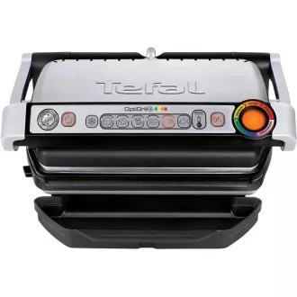 Tefal GC712D34 grătar electric OptiGrill  Inox, 2000 W, 6 programe, termostat, tavă pentru suc, argintiu / negru