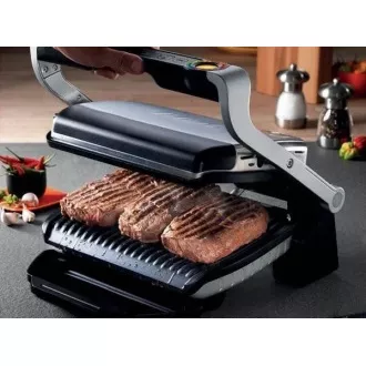 Tefal GC712D34 grătar electric OptiGrill  Inox, 2000 W, 6 programe, termostat, tavă pentru suc, argintiu / negru
