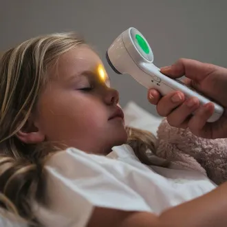 Termometru fără contact Braun BNT400WE, Age Precision, mod silențios, afișaj cu iluminare din spate, alb - Despachetat