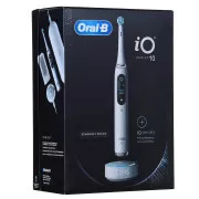 Periuță de dinți electrică Oral-B iO 10 Stardust White, magnetică, 7 moduri, afișaj, urmărire AI 3D a suprafeței dinților, albă