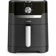 TEFAL EY501815 Prăjitor cu aer cald Easy Fry & Grill, pentru prăjire și grătar, 4, 2 l, 1550 W, control mecanic, negru