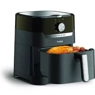 TEFAL EY501815 Prăjitor cu aer cald Easy Fry & Grill, pentru prăjire și grătar, 4, 2 l, 1550 W, control mecanic, negru TEFAL EY501815 Prăjitor cu aer cald Easy Fry & Grill, pentru prăjire și grătar, 4, 2 l, 1550 W, control mecanic, negru