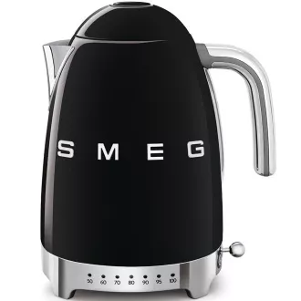 Ceainic electric Smeg KLF04BLEU, 1, 7 l (7 cești), 2400 W, stil anii '50, control al temperaturii, 7 programe, negru