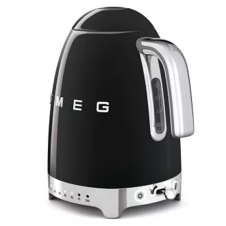 Ceainic electric Smeg KLF04BLEU, 1, 7 l (7 cești), 2400 W, stil anii '50, control al temperaturii, 7 programe, negru