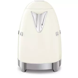 Fierbător electric Smeg KLF04CREU, 1, 7 l (7 căni), 2400 W, stil anii '50, control al temperaturii, 7 programe, crem