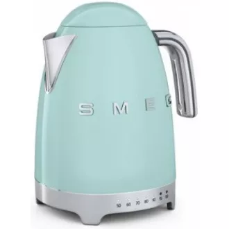 Fierbător electric Smeg KLF04PGEU, 1, 7 l (7 cești), 2400 W, stil anii '50, control al temperaturii, 7 programe, verde pastelat