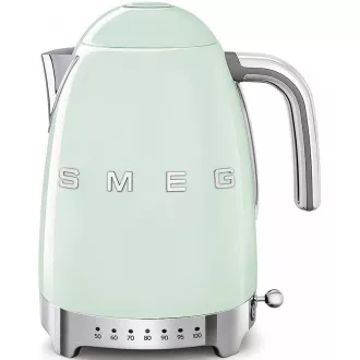 Fierbător electric Smeg KLF04PGEU, 1, 7 l (7 cești), 2400 W, stil anii '50, control al temperaturii, 7 programe, verde pastelat