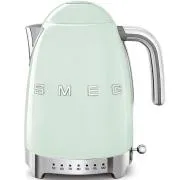 Fierbător electric Smeg KLF04PGEU, 1, 7 l (7 cești), 2400 W, stil anii '50, control al temperaturii, 7 programe, verde pastelat