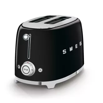 Smeg TSF01BLEU toaster/toaster, 2 toastere, 6 nivele de prăjire, sertar pentru firimituri, stil. 50s, negru Smeg TSF01BLEU toaster/toaster, 2 toastere, 6 nivele de prăjire, sertar pentru firimituri, stil. 50s, negru