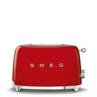Smeg TSF01RDEU toaster/toaster oven, 2 toastere, 6 nivele de prăjire, sertar pentru firimituri, stil anii 1950, roșu Smeg TSF01RDEU toaster/toaster oven, 2 toastere, 6 nivele de prăjire, sertar pentru firimituri, stil anii 1950, roșu