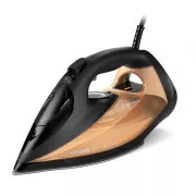 Fier de călcat cu aburi Philips DST7040/80, 2800 W, oprire automată, autocurățare, stropire, auriu/negru