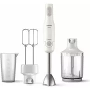 Mixer de mână Philips Daily Collection ProMix HR2546/00, 700 W, funcție Turbo, design ergonomic, alb