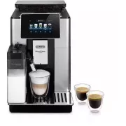 Aparat automat de cafea DeLonghi PrimaDonna Soul ECAM 610.55.SB, 1450 W, 19 bar, rasnita incorporata, inteligent, sistem lapte