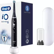 Periuță de dinți electrică Oral-B iO6, magnetică, 5 moduri, ecran, inteligență artificială, temporizator, negru