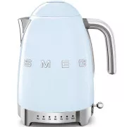 Fierbător electric Smeg KLF04PBEU, 1, 7 l (7 căni), 2400 W, stil anii '50, control al temperaturii, 7 programe, albastru pastelat