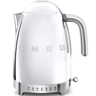 Fierbător electric Smeg KLF04SSEU, 1, 7 l (7 cești), 2400 W, stil anii '50, control al temperaturii, 7 programe, cromat Fierbător electric Smeg KLF04SSEU, 1, 7 l (7 cești), 2400 W, stil anii '50, control al temperaturii, 7 programe, cromat