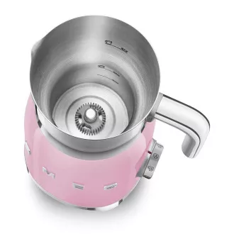 Smeg MFF11PKEU, spumă de lapte, 500 W, 600 ml / 2.5 cești, ciocolată caldă / lapte, spumă ușoară, roz