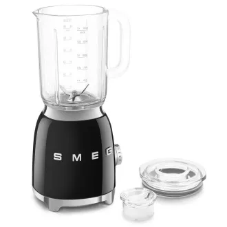 Blender Smeg BLF03BLEU, 800 W, 4 programe, funcție de pulsare, 18000 RPM, lamă din oțel inoxidabil, Ice crush, 50's Style, negru Blender Smeg BLF03BLEU, 800 W, 4 programe, funcție de pulsare, 18000 RPM, lamă din oțel inoxidabil, Ice crush, 50's Style, negru