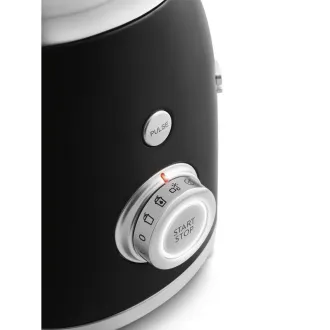 Blender Smeg BLF03BLEU, 800 W, 4 programe, funcție de pulsare, 18000 RPM, lamă din oțel inoxidabil, Ice crush, 50's Style, negru Blender Smeg BLF03BLEU, 800 W, 4 programe, funcție de pulsare, 18000 RPM, lamă din oțel inoxidabil, Ice crush, 50's Style, negru
