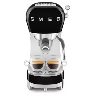 Aparat de cafea espresso Smeg ECF02BLEU, pârghie, 1350 W, 15 bar, bloc termic, încălzitor pasiv pentru cești, negru Aparat de cafea espresso Smeg ECF02BLEU, pârghie, 1350 W, 15 bar, bloc termic, încălzitor pasiv pentru cești, negru