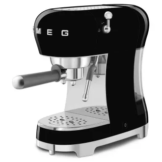 Aparat de cafea espresso Smeg ECF02BLEU, pârghie, 1350 W, 15 bar, bloc termic, încălzitor pasiv pentru cești, negru Aparat de cafea espresso Smeg ECF02BLEU, pârghie, 1350 W, 15 bar, bloc termic, încălzitor pasiv pentru cești, negru