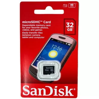 Card SanDisk MicroSDHC de 32 GB (clasa 4)