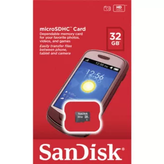 Card SanDisk MicroSDHC de 32 GB (clasa 4)
