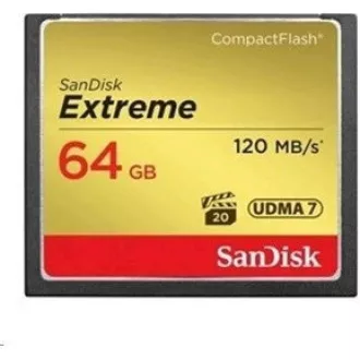 SanDisk Compact Flash 64GB Extreme (R: 120 / W: 85 MB / s) UDMA7