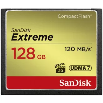 Card SanDisk Compact Flash Extreme de 128GB (R:120/W:85 MB/s UDMA7) Card SanDisk Compact Flash Extreme de 128GB (R:120/W:85 MB/s UDMA7)