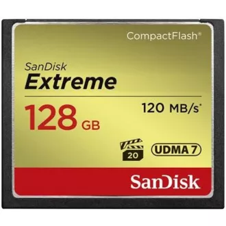 Card SanDisk Compact Flash Extreme de 128GB (R:120/W:85 MB/s UDMA7) Card SanDisk Compact Flash Extreme de 128GB (R:120/W:85 MB/s UDMA7)