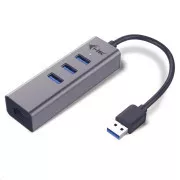 i-tec USB 3.0 Metal HUB 3 porturi + Adaptor Gigabit Ethernet