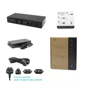 Stație de andocare iTec USB-C Quattro Display cu putere de livrare 85 W Stație de andocare iTec USB-C Quattro Display cu putere de livrare 85 W