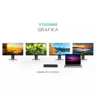 Stație de andocare iTec USB-C Quattro Display cu putere de livrare 85 W Stație de andocare iTec USB-C Quattro Display cu putere de livrare 85 W