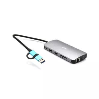 i-tec USB 3.0 USB-C/Thunderbolt 3x Display Nano Dock metalic cu LAN, PD 100 W