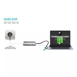 i-tec USB 3.0 USB-C/Thunderbolt 3x Display Nano Dock metalic cu LAN, PD 100 W
