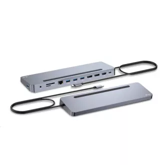 i-tec USB-C Metal Ergonomic 4K 3x Display Docking Station, PD 100W + încărcător universal i-tec 100W (pachet)
