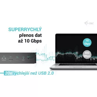 i-tec Universal 5x 4K Display Docking Station, putere de livrare 100W