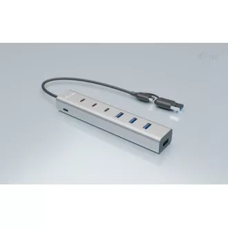 i-tec Hub metalic de încărcare USB-C/USB-A cu 7 porturi (3x USB-C, 4x USB-A)