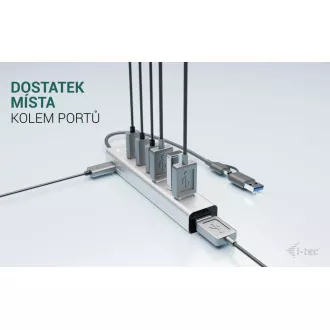 i-tec Hub metalic de încărcare USB-C/USB-A cu 7 porturi (3x USB-C, 4x USB-A)
