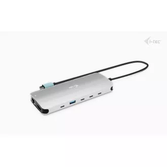 i-tec USB-C Metal Nano Dock cu 3 porturi de afișare, 2 porturi HDMI, 1 porturi video USB-C, alimentare 140W