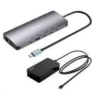 i-tec USB-C Metal Nano Dock cu 3 porturi de afișare, 2 porturi HDMI, 1 porturi video USB-C, PD 140W + Încărcător universal 140 W