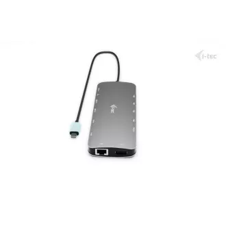 i-tec USB-C Metal Nano Dock cu 3 porturi de afișare, 2 porturi HDMI, 1 porturi video USB-C, PD 140W + Încărcător universal 140 W