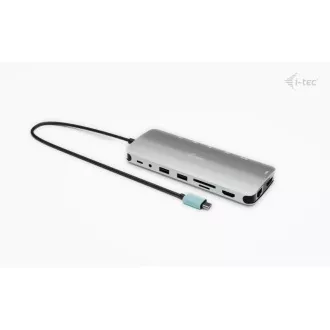 i-tec USB-C Metal Nano Dock cu 3 porturi de afișare, 2 porturi HDMI, 1 porturi video USB-C, PD 140W + Încărcător universal 140 W