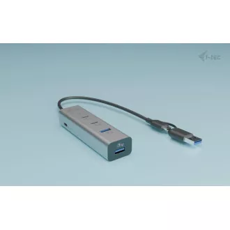 Hub metalic universal de încărcare i-tec, 2 porturi USB-C + 2 porturi USB-A, PD 85W Hub metalic universal de încărcare i-tec, 2 porturi USB-C + 2 porturi USB-A, PD 85W