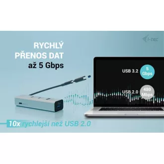 Hub metalic universal de încărcare i-tec, 2 porturi USB-C + 2 porturi USB-A, PD 85W Hub metalic universal de încărcare i-tec, 2 porturi USB-C + 2 porturi USB-A, PD 85W